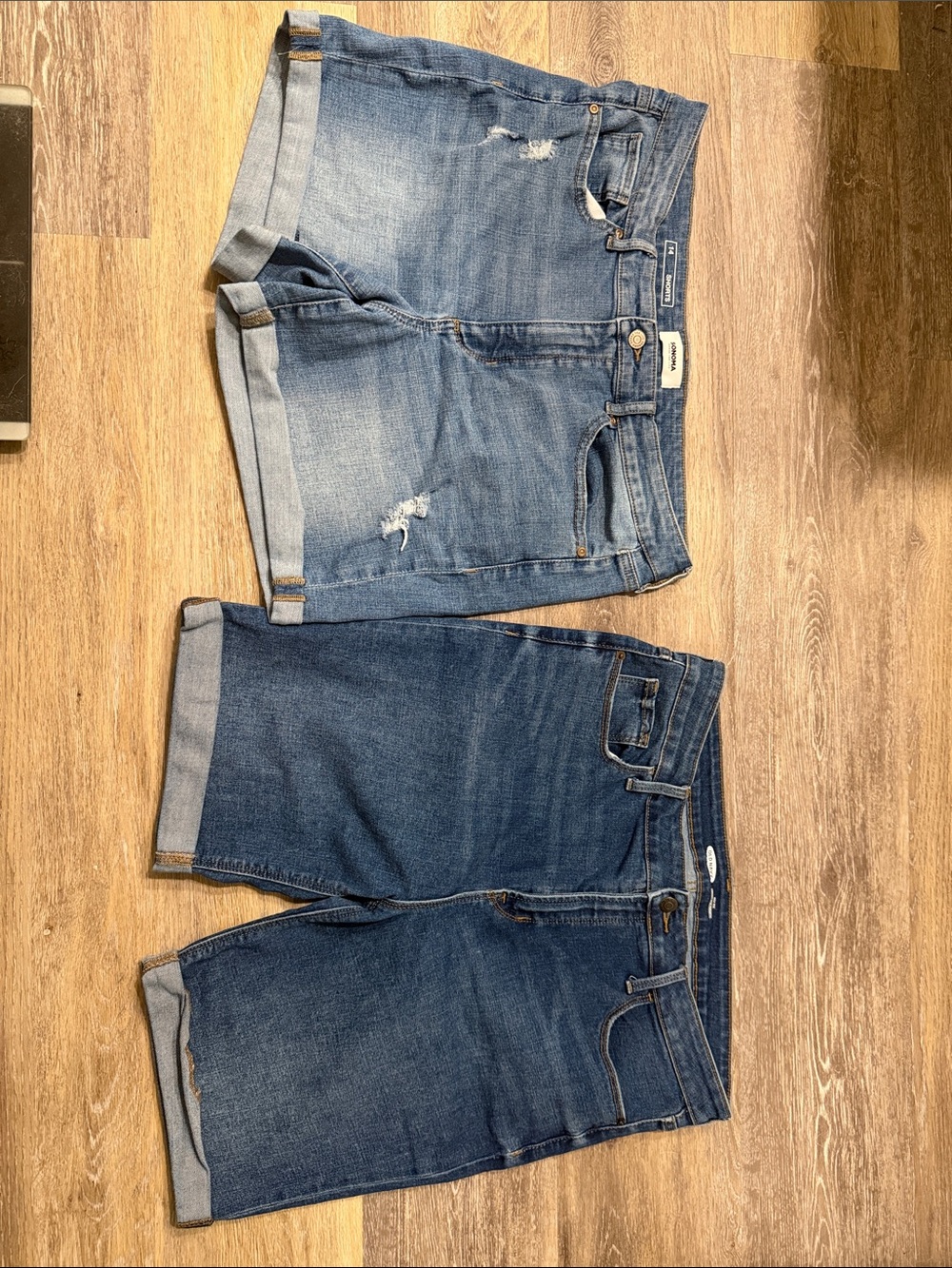 Old Navy/Sonoma Blue Denim Jean Shorts - Two Pairs